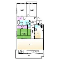 ファミリーワールド 3LDKの間取図画像