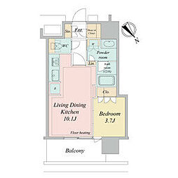 NAGOYAtheTOWER 1LDKの間取図画像