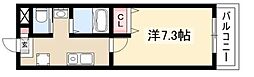 A・City東岸 1Kの間取図画像