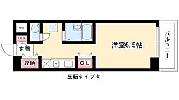 アルモニーハンド ワンルームの間取図画像