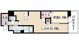 フィッツガーデン 1LDKの間取図画像