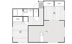 ガーデンソレジオB 2LDKの間取図画像