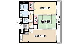 ハーベストヒルズ一社 2LDKの間取図画像