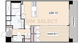 グラン・アベニュー名駅 1LDKの間取図画像