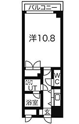ヴェルシェーヌ桜橋 1Kの間取図画像