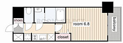 プレサンスNAGOYA覚王山 1Kの間取図画像