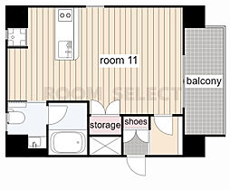 Marche3 ワンルームの間取図画像