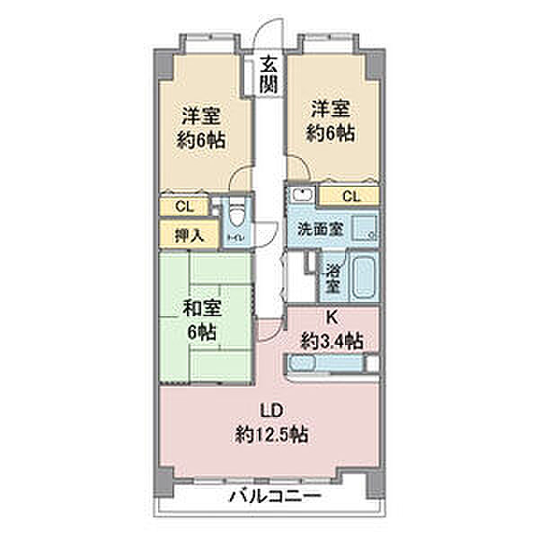 リ-フマンション　グロリアス 106｜愛知県名古屋市守山区本地が丘(賃貸マンション3LDK・1階・75.21㎡)の写真 その2