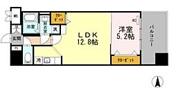 名駅アイサンメゾン 1LDKの間取図画像