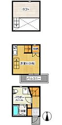 アースクエイク花塚 ワンルームの間取図画像