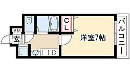 プレサンス新栄デコール 1Kの間取図画像