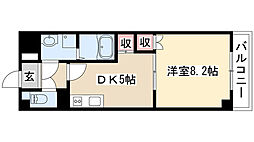 メゾン本山 1DKの間取図画像