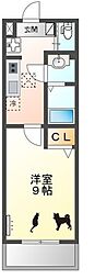 名古屋市東区葵3丁目アパート 1Kの間取図画像