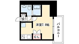 ライブコート丸の内 ワンルームの間取図画像