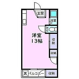 亀島マンション 1Kの間取図画像