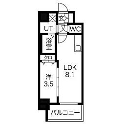 SOLメイクス新栄 1LDKの間取図画像