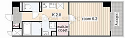 カランコエ川並 1Kの間取図画像