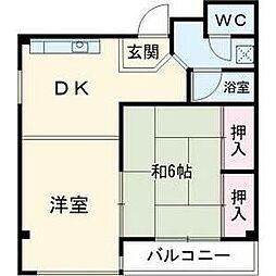宮田ビル 2DKの間取図画像