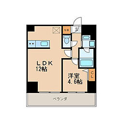 PREMIUM大須 1LDKの間取図画像