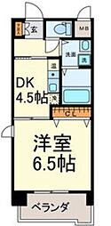 ボヌール千代田 1DKの間取図画像