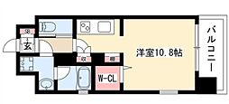メルカーサ泉 ワンルームの間取図画像
