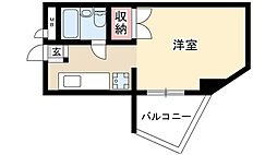OS.SKYマンション2藤ケ丘 ワンルームの間取図画像