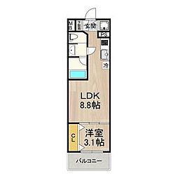 プライムアーバン泉 1LDKの間取図画像