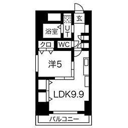 プレステージ千種 1LDKの間取図画像