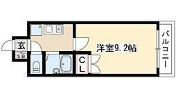コンホール千種 1Kの間取図画像