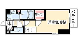 エステムプラザ名古屋丸の内 ワンルームの間取図画像