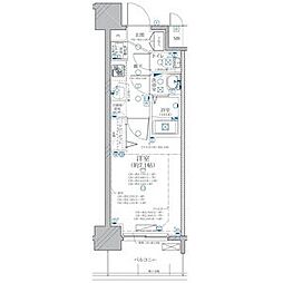 ディアレイシャス名古屋ステーション 1Kの間取図画像