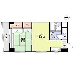 T'sCourtTokuya 1LDKの間取図画像