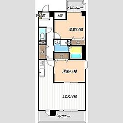 スペランツァ砂美 2LDKの間取図画像