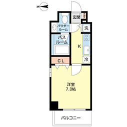 プロシード新栄 1Kの間取図画像