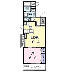 M.Y トヨクニ 1LDKの間取図画像