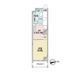 RESIDIA東桜 1DKの間取図画像