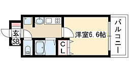 プレサンス桜通り葵 1Kの間取図画像