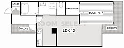 WILL鶴舞 1LDKの間取図画像