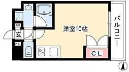 アールズタワー望が丘 1Kの間取図画像