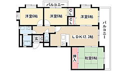 キャストル社が丘 4LDKの間取図画像