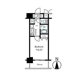 プレサンス新栄デコール 1Kの間取図画像