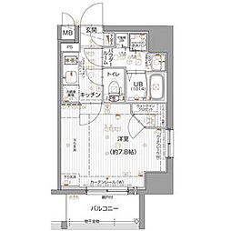 エスリード名古屋東別院 1Kの間取図画像