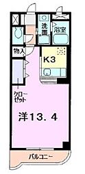 アクアフィオーレ ワンルームの間取図画像