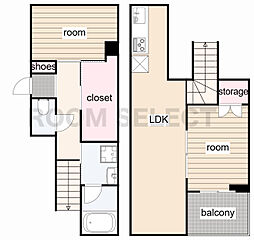 ウィペット・スクエア 2LDKの間取図画像