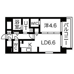 シェソワ東桜 1LDKの間取図画像