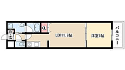BPRレジデンス金山 1LDKの間取図画像