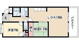 代万ビル 2LDKの間取図画像