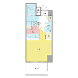 鶴舞ガーデンコート ワンルームの間取図画像