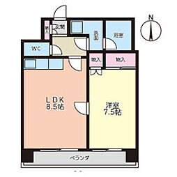 新丸の内ビル 1LDKの間取図画像
