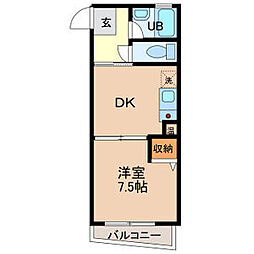 ナビオ杁中 1DKの間取図画像